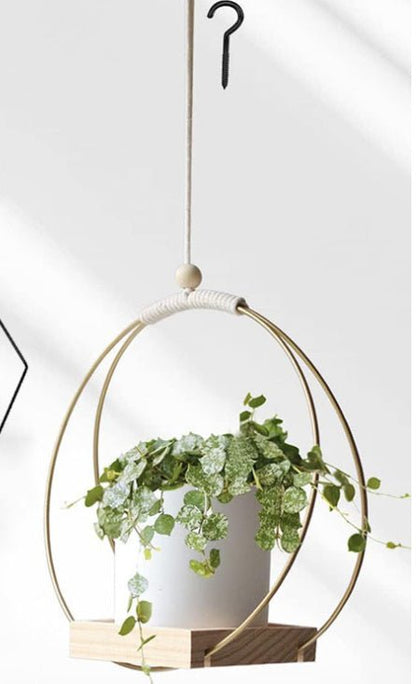 Hanging Flower Pot Plant Bracket Air Green Plant Flower Pot Decoration - Tiny Zen Gardens