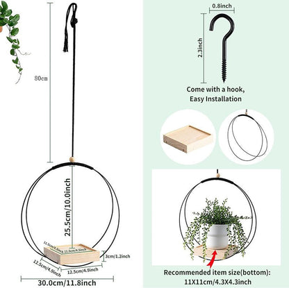 Hanging Flower Pot Plant Bracket Air Green Plant Flower Pot Decoration - Tiny Zen Gardens