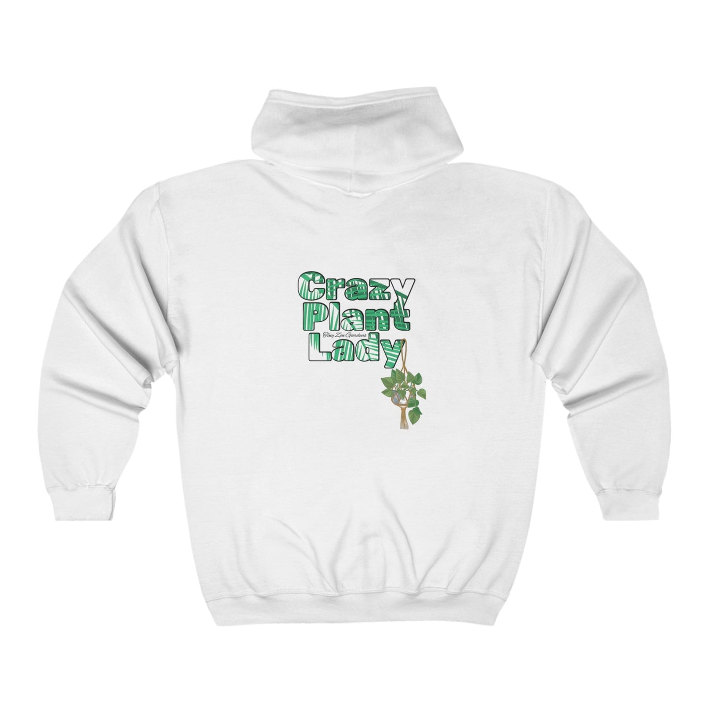 Heavy Blend™ Full Zip Hoodie | Crazy Plant Lady | Tiny Zen Gardens - Tiny Zen Gardens