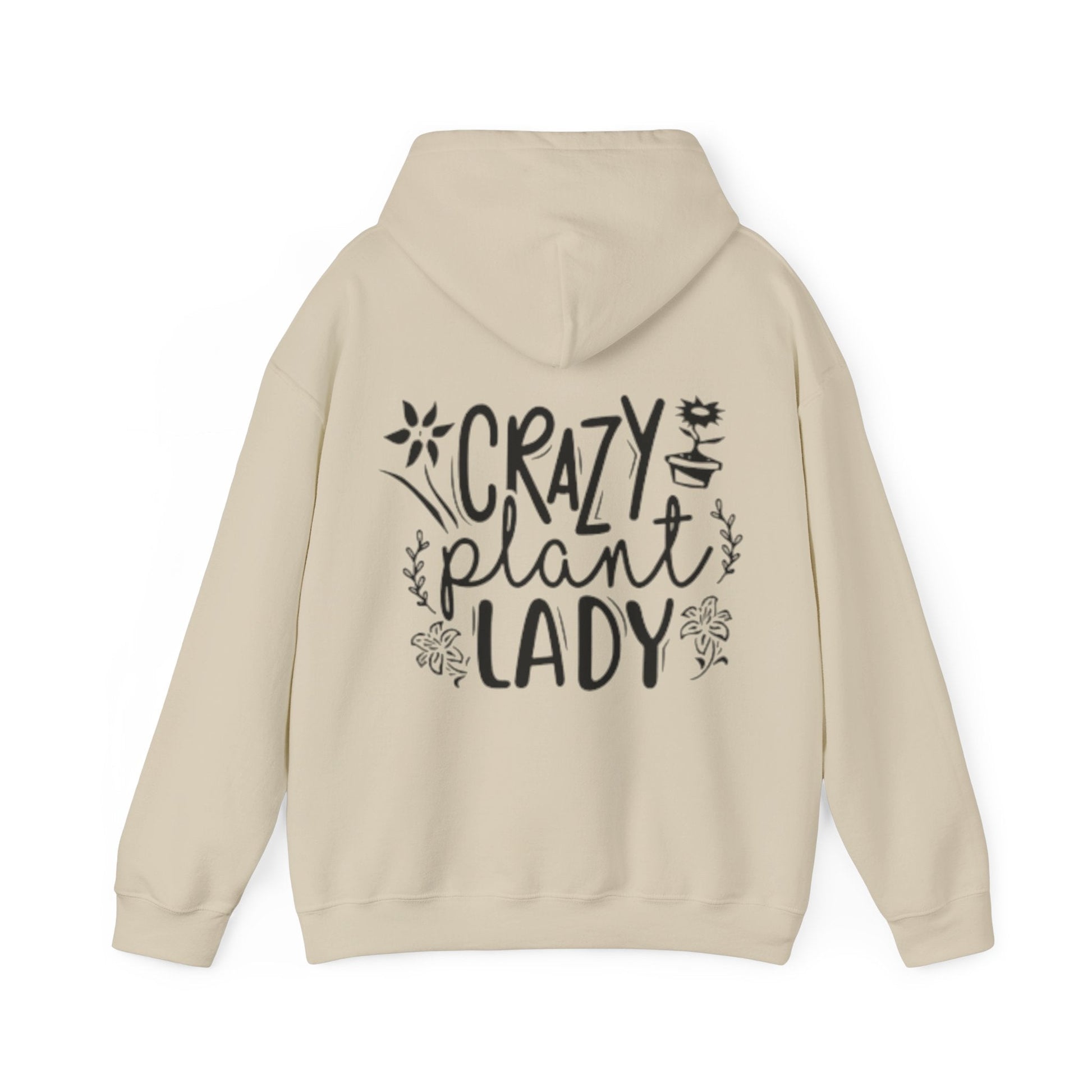 Hooded Sweatshirt | Crazy plant lady - Tiny Zen Gardens