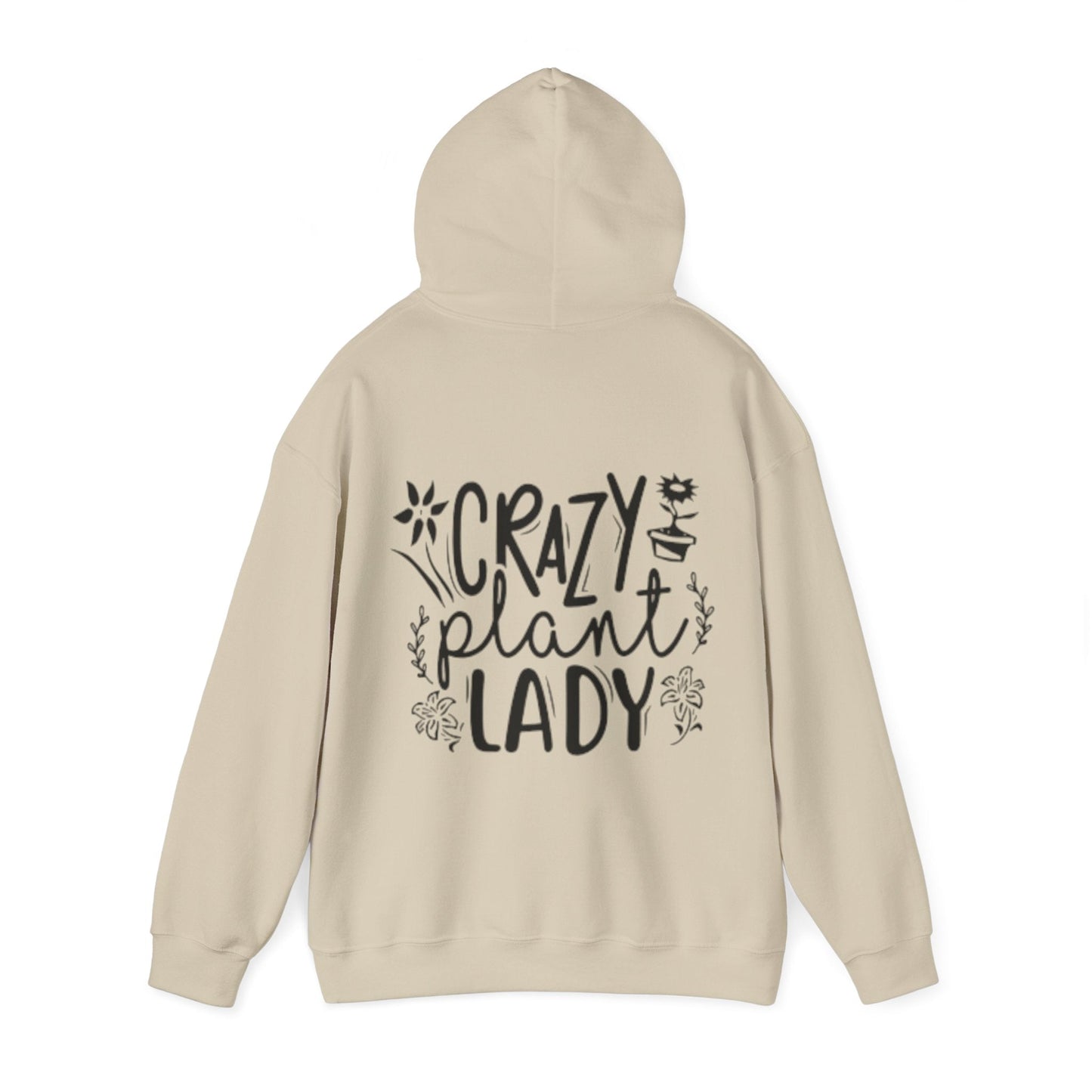 Hooded Sweatshirt | Crazy plant lady - Tiny Zen Gardens