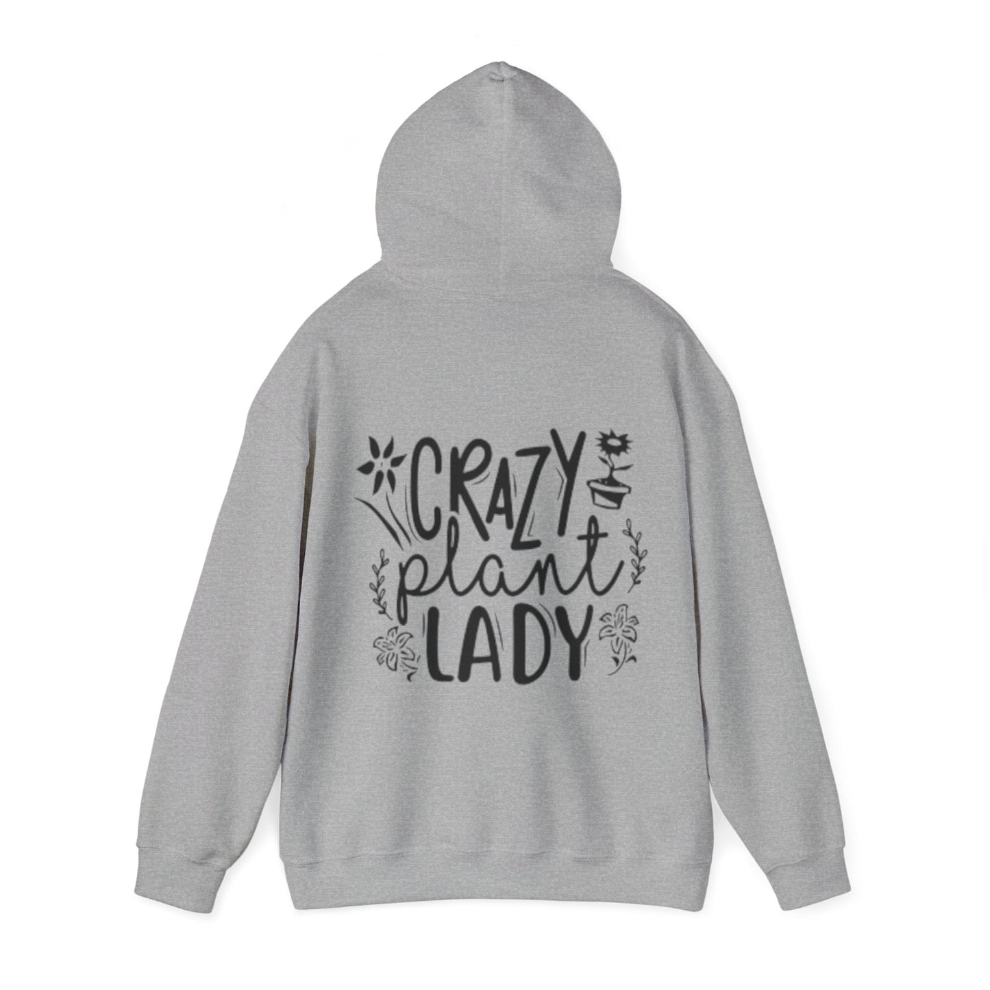 Hooded Sweatshirt | Crazy plant lady - Tiny Zen Gardens