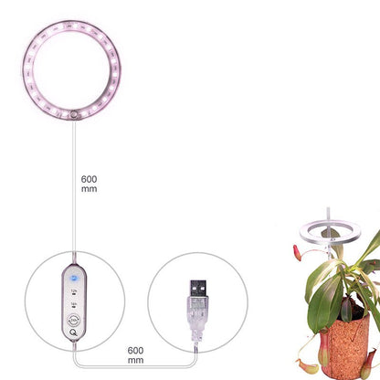 LED Grow Light Full Spectrum Angel Ring Phyto Grow Lamp USB Phytolamp For Plants 5V Lamp Indoor Flower Greenhouse Plant Seedling - Tiny Zen Gardens