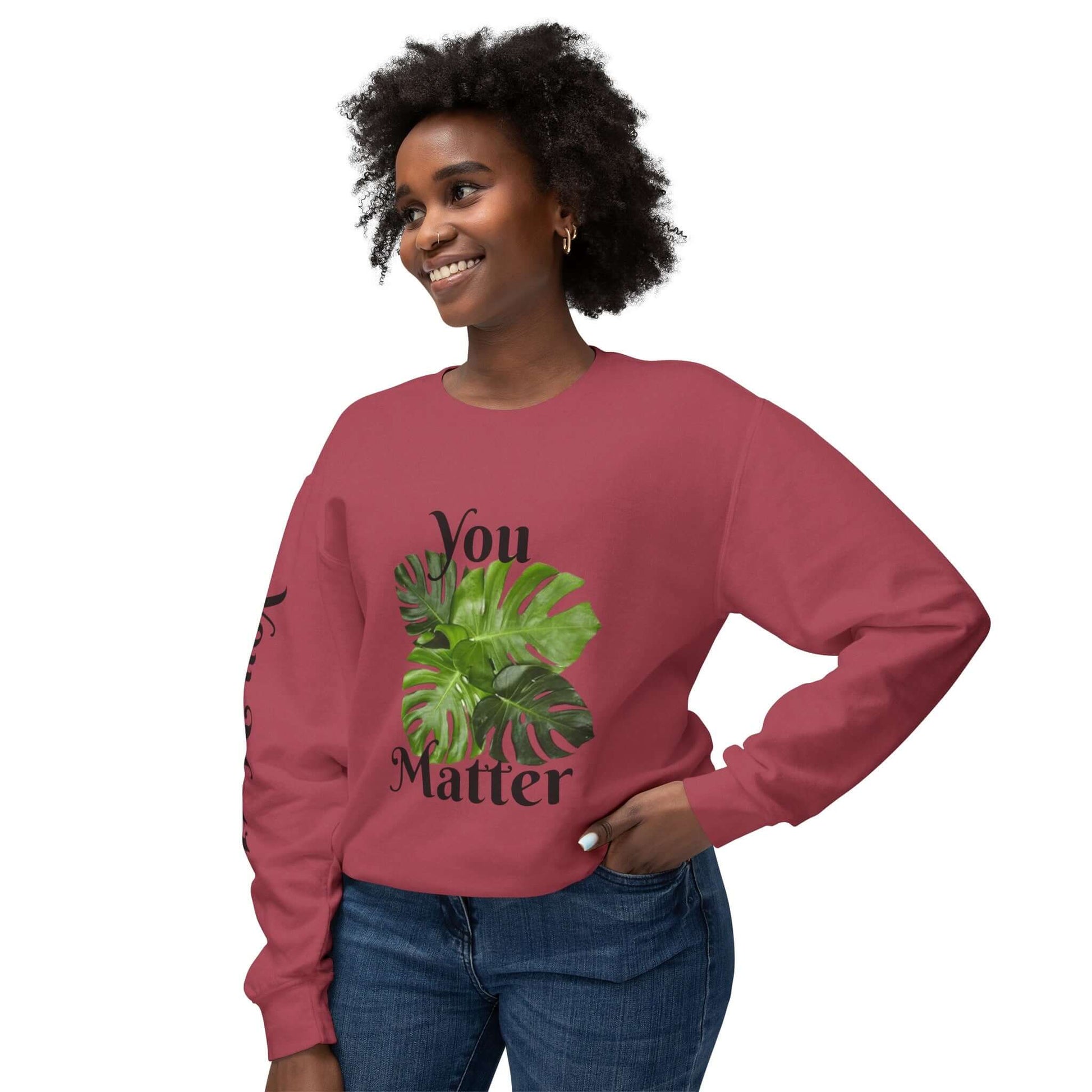 Lightweight Crewneck Sweatshirt | You Matter - Tiny Zen Gardens