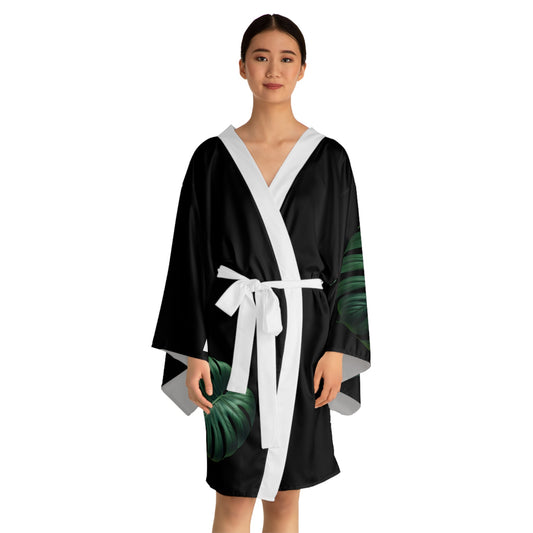 Luxurious Kimono Robe | Mama Bear (Black) - Tiny Zen Gardens