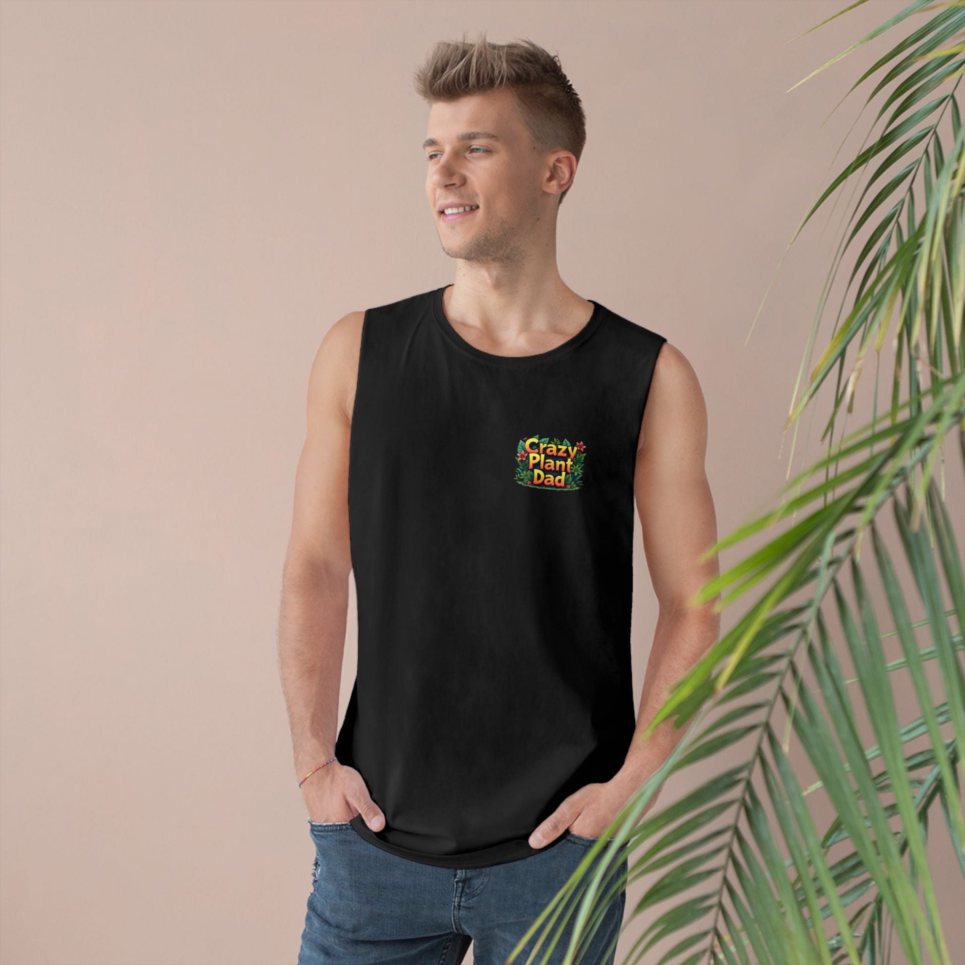 Men’s Tank Top | Crazy Plant Dad | Tiny Zen Gardens - Tiny Zen Gardens