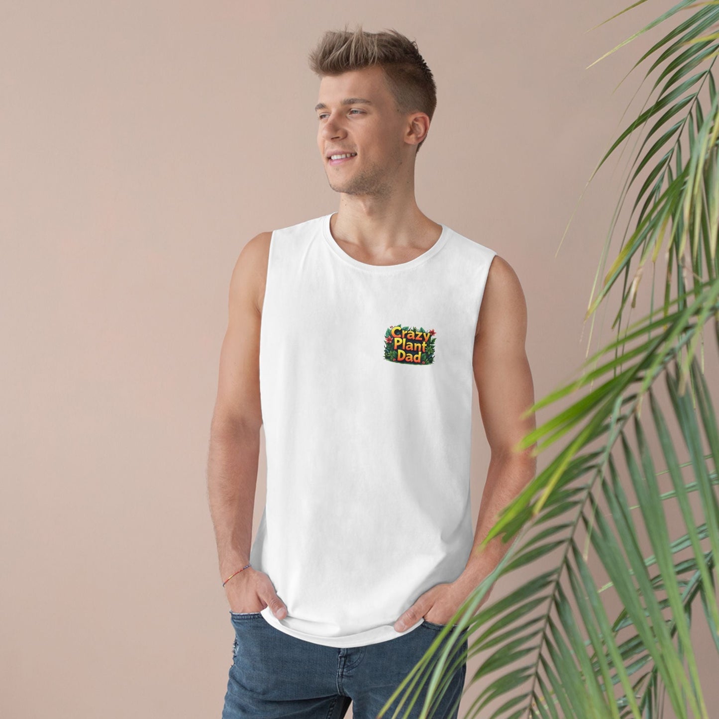 Men’s Tank Top | Crazy Plant Dad | Tiny Zen Gardens - Tiny Zen Gardens