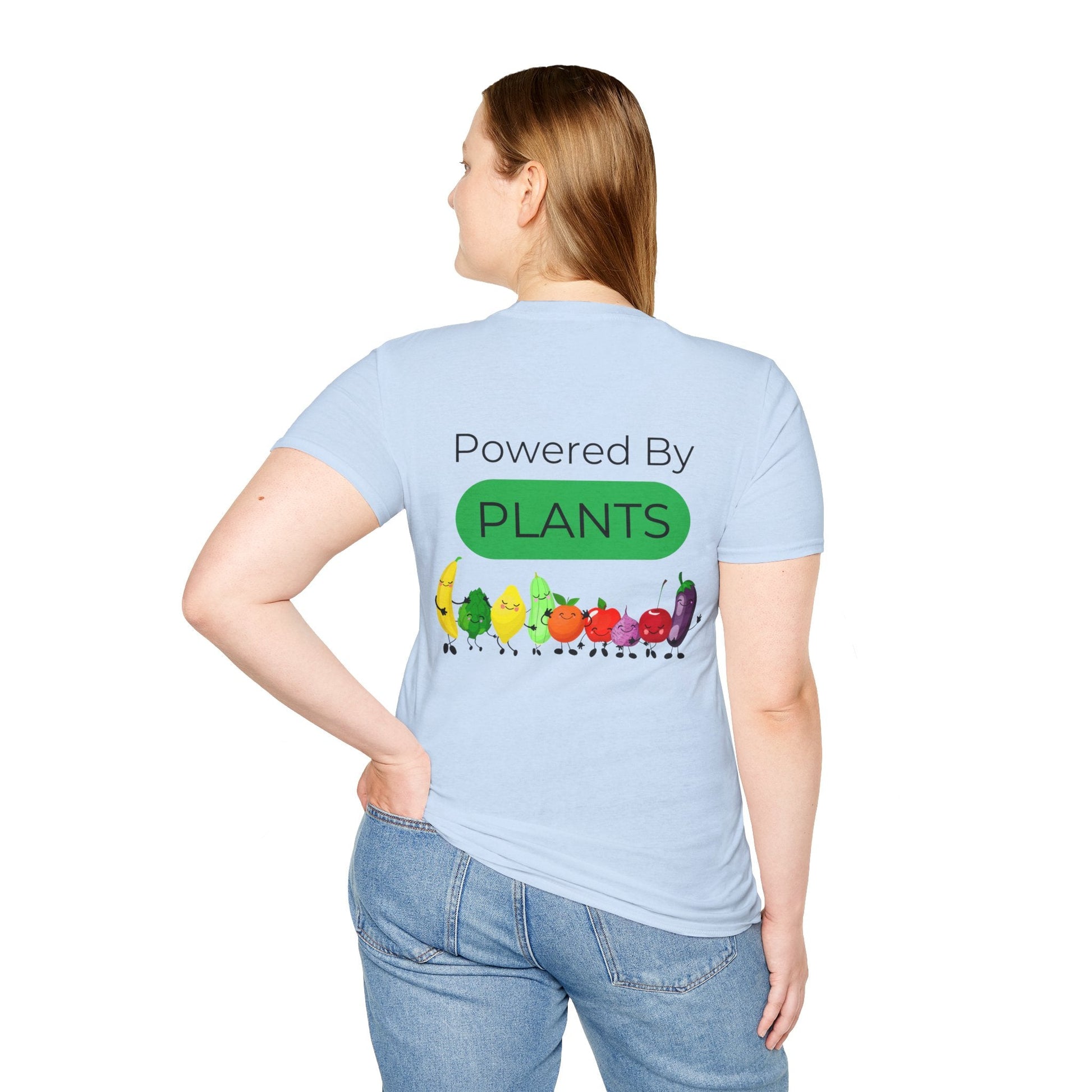 Plant - Powered Unisex T-Shirt - 'Powered By Plants' Design - Tiny Zen Gardens