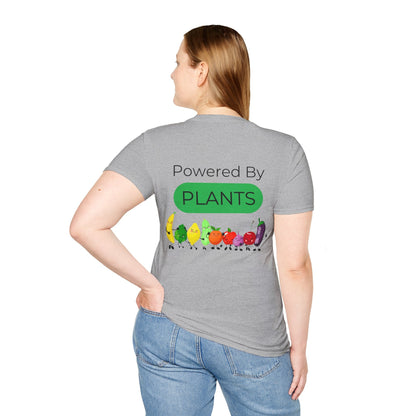 Plant - Powered Unisex T-Shirt - 'Powered By Plants' Design - Tiny Zen Gardens