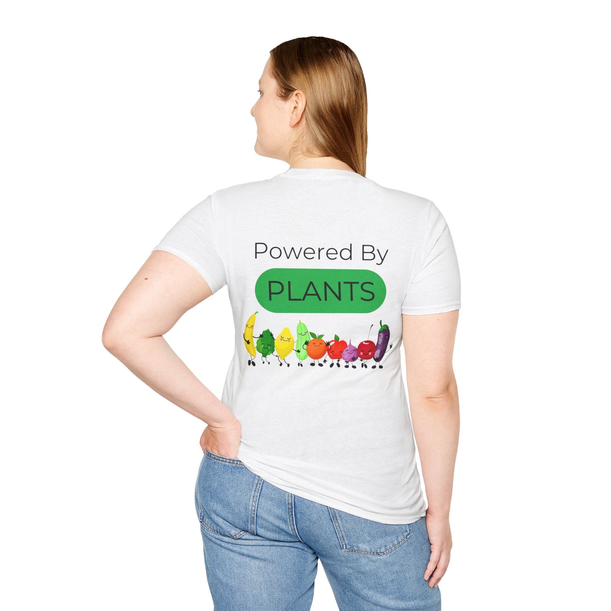 Plant - Powered Unisex T-Shirt - 'Powered By Plants' Design - Tiny Zen Gardens