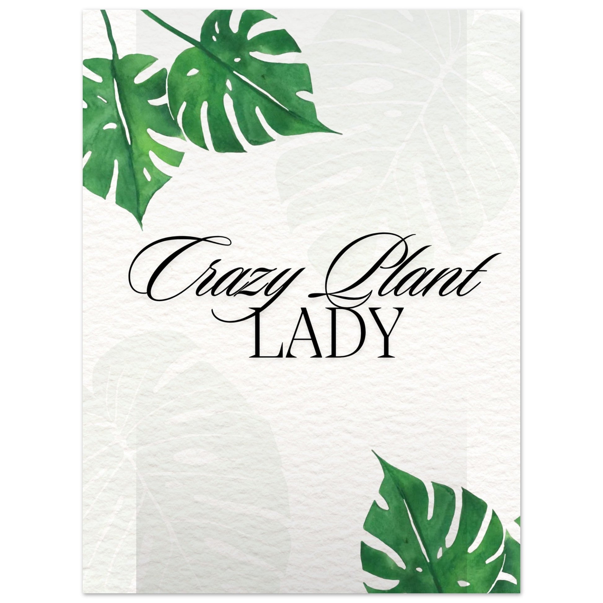 Premium Matte Paper Poster | Crazy Plant Lady| Tiny Zen Gardens - Tiny Zen Gardens