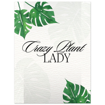 Premium Matte Paper Poster | Crazy Plant Lady| Tiny Zen Gardens - Tiny Zen Gardens