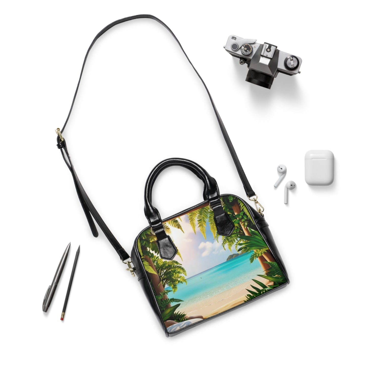 Shoulder Handbag - Mental Health Matters Beach Escape - Tiny Zen Gardens