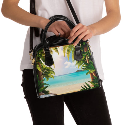 Shoulder Handbag - Mental Health Matters Beach Escape - Tiny Zen Gardens