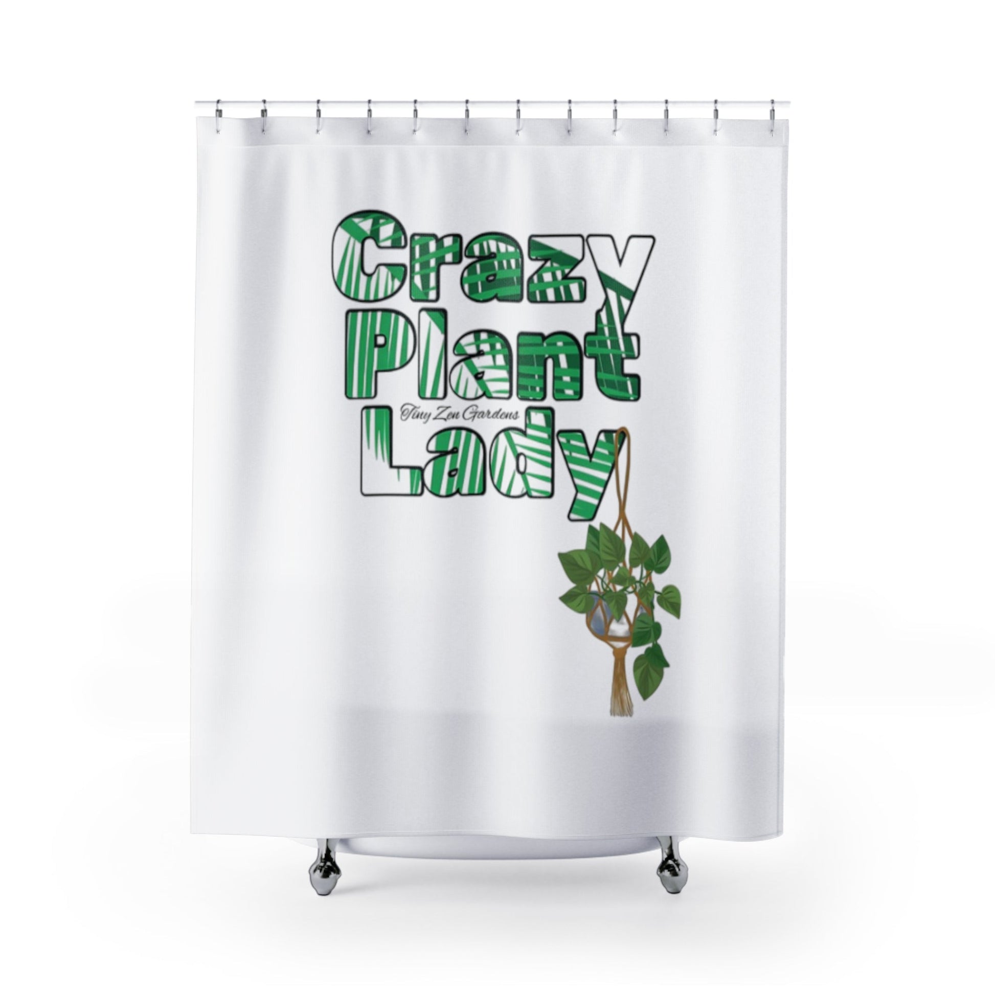 Shower Curtains | Crazy Plant Lady | Tiny Zen Gardens - Tiny Zen Gardens