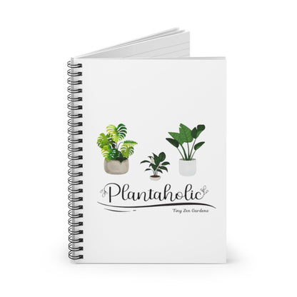 Spiral Notebook - Ruled Line | Plantaholic | Tiny Zen Gardens - Tiny Zen Gardens