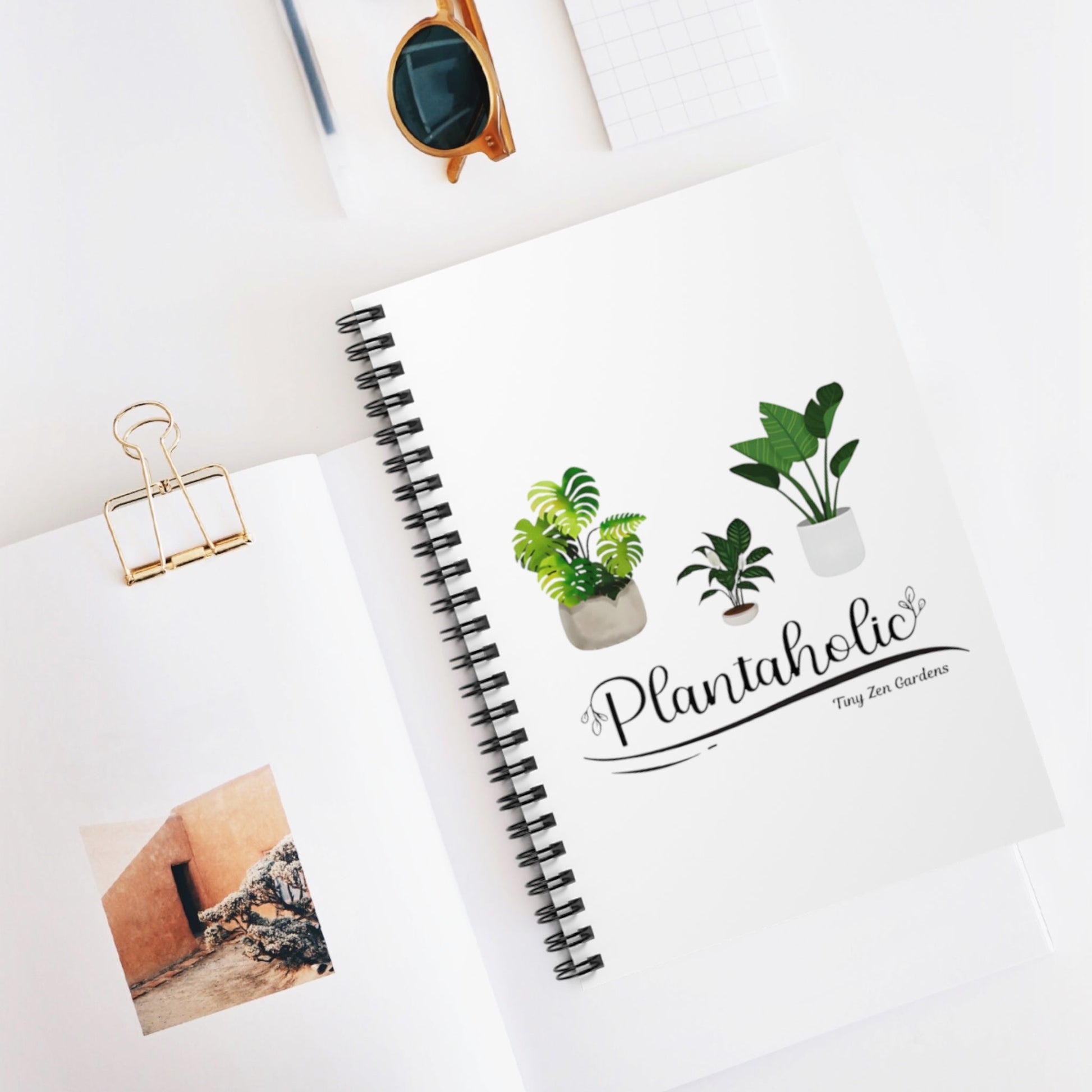 Spiral Notebook - Ruled Line | Plantaholic | Tiny Zen Gardens - Tiny Zen Gardens