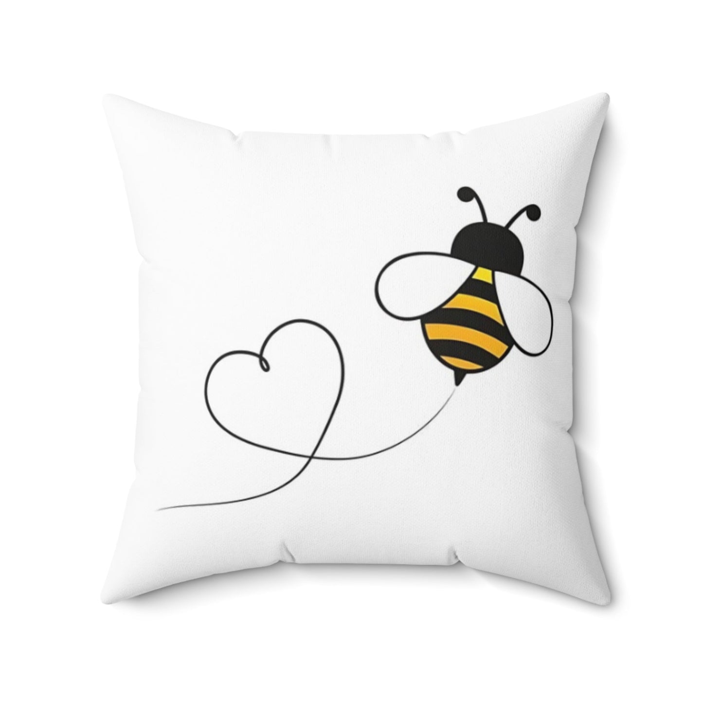 Square Pillow - Bumblebee Love Design - Tiny Zen Gardens