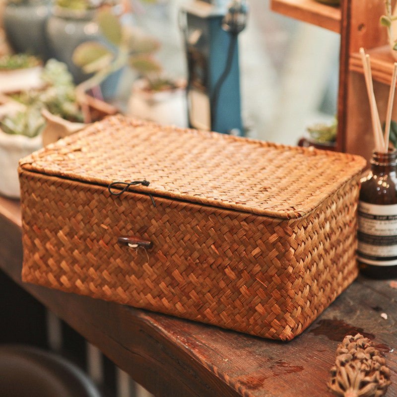 Straw household baskets - Tiny Zen Gardens