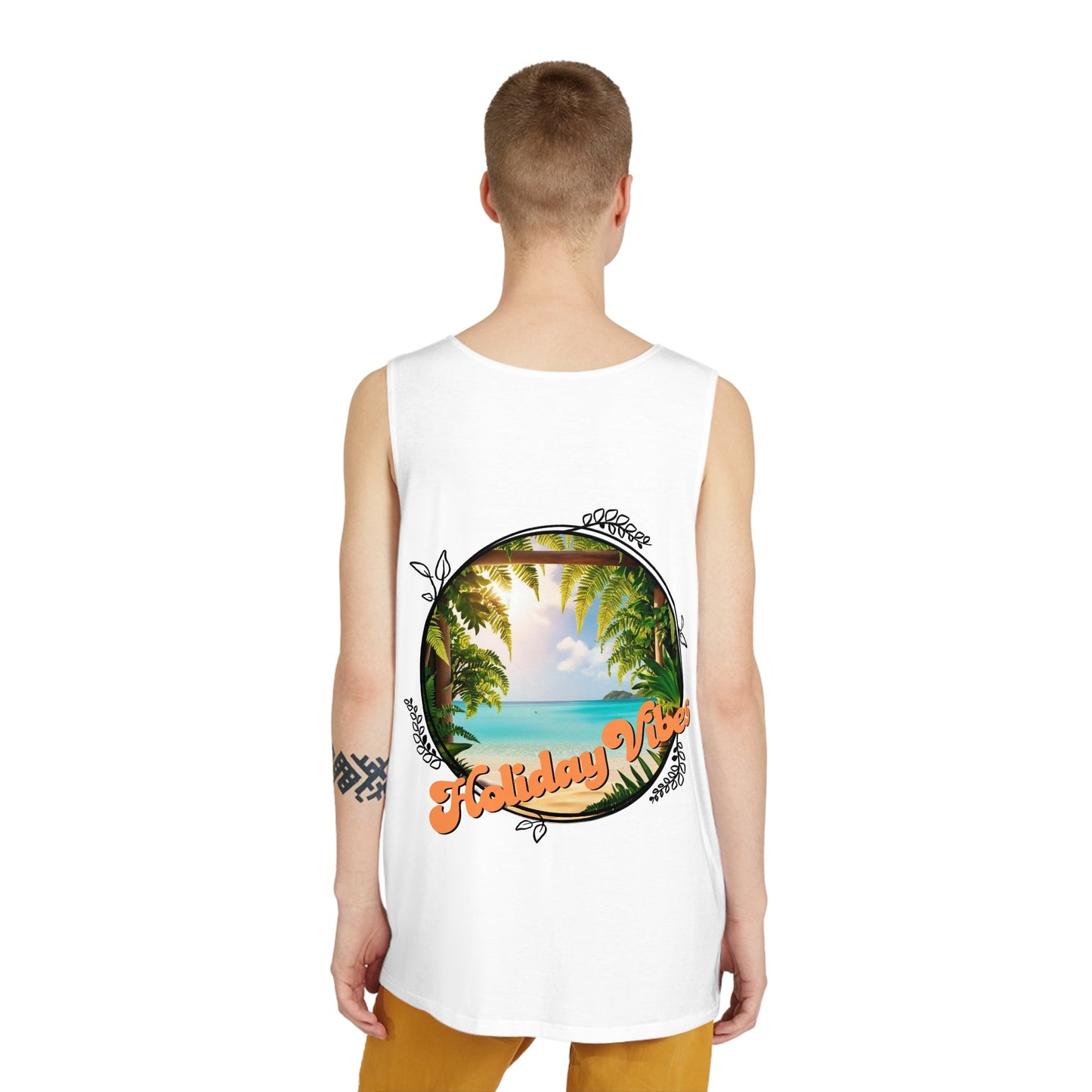 Tank Top - Holiday Vibes Beach Escape Design - Tiny Zen Gardens