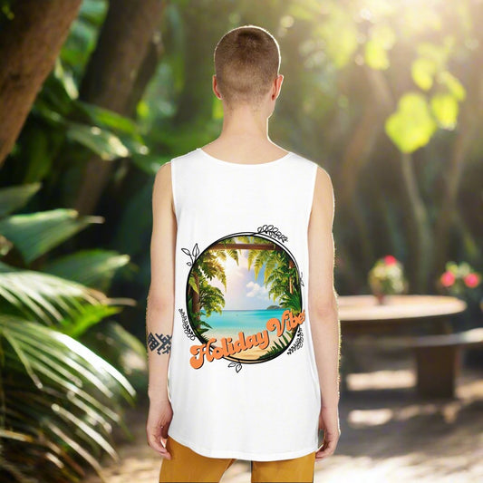 Tank Top - Holiday Vibes Beach Escape Design - Tiny Zen Gardens