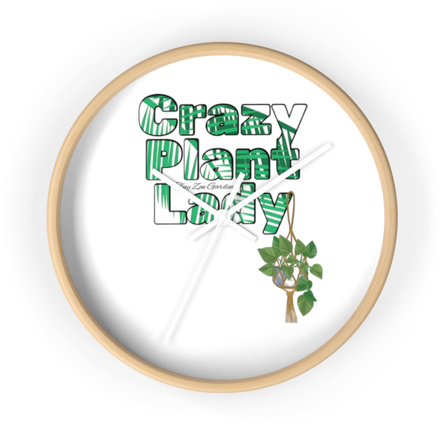 Wall Clock | Crazy Plant Lady | Tiny Zen Gardens - Tiny Zen Gardens