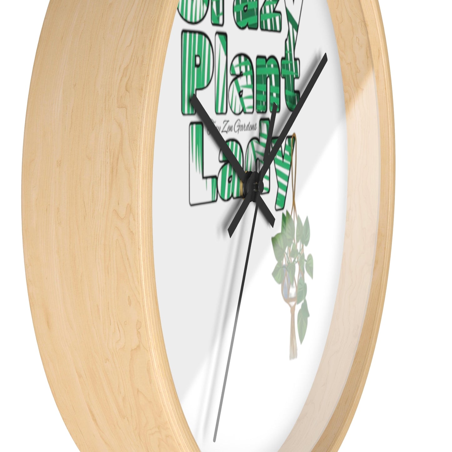 Wall Clock | Crazy Plant Lady | Tiny Zen Gardens - Tiny Zen Gardens