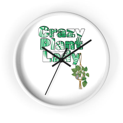 Wall Clock | Crazy Plant Lady | Tiny Zen Gardens - Tiny Zen Gardens