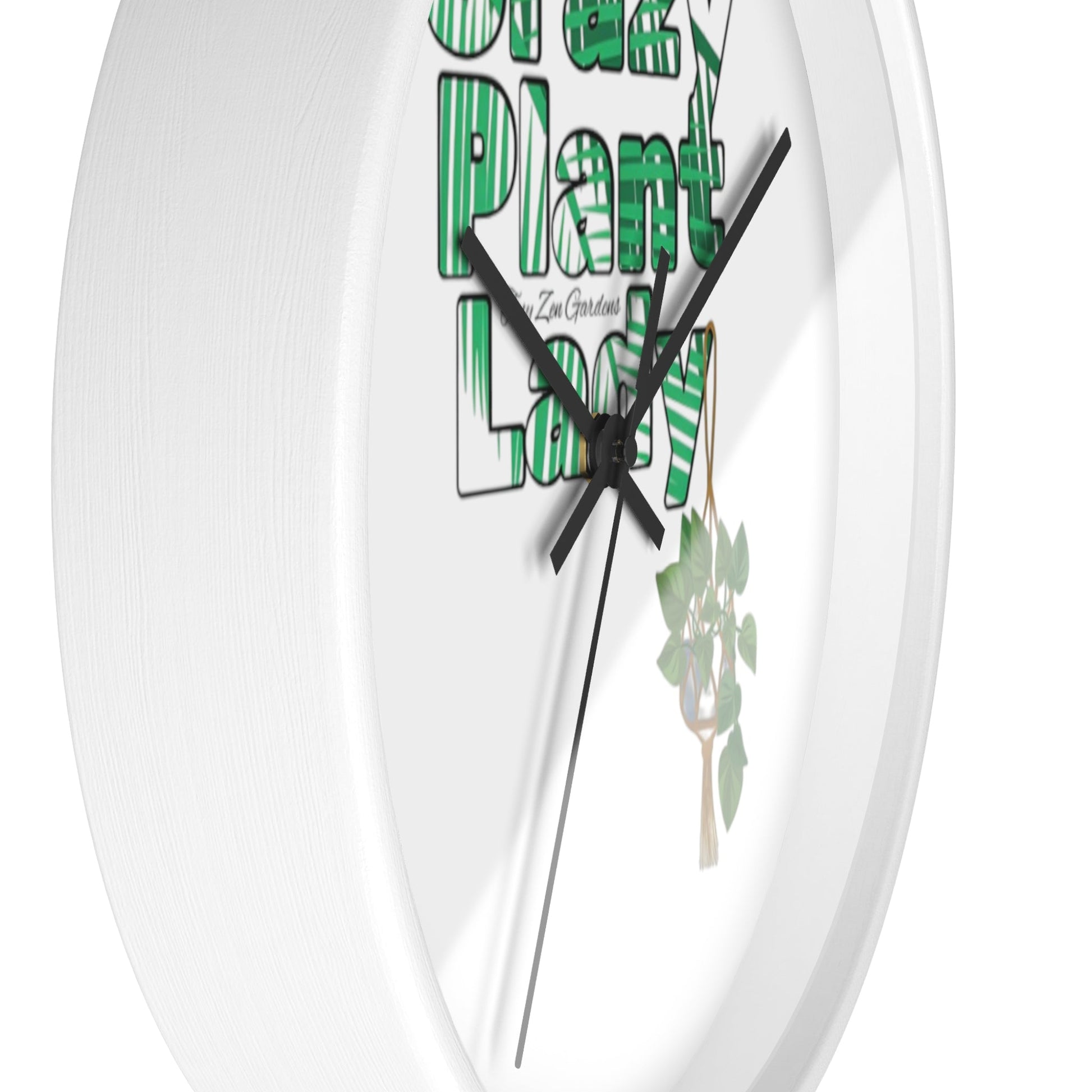 Wall Clock | Crazy Plant Lady | Tiny Zen Gardens - Tiny Zen Gardens