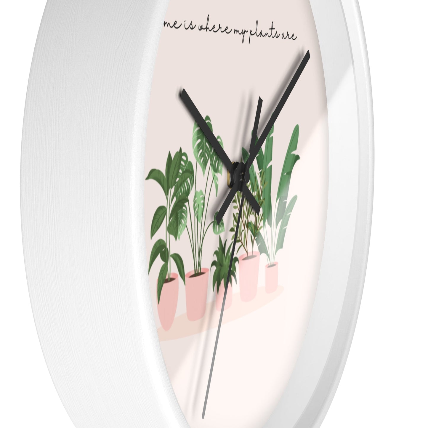 Wall Clock Home Is Where My Plants Are Tiny Zen Gardens - Tiny Zen Gardens