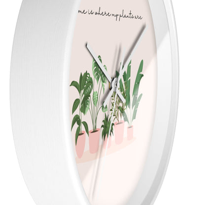 Wall Clock Home Is Where My Plants Are Tiny Zen Gardens - Tiny Zen Gardens