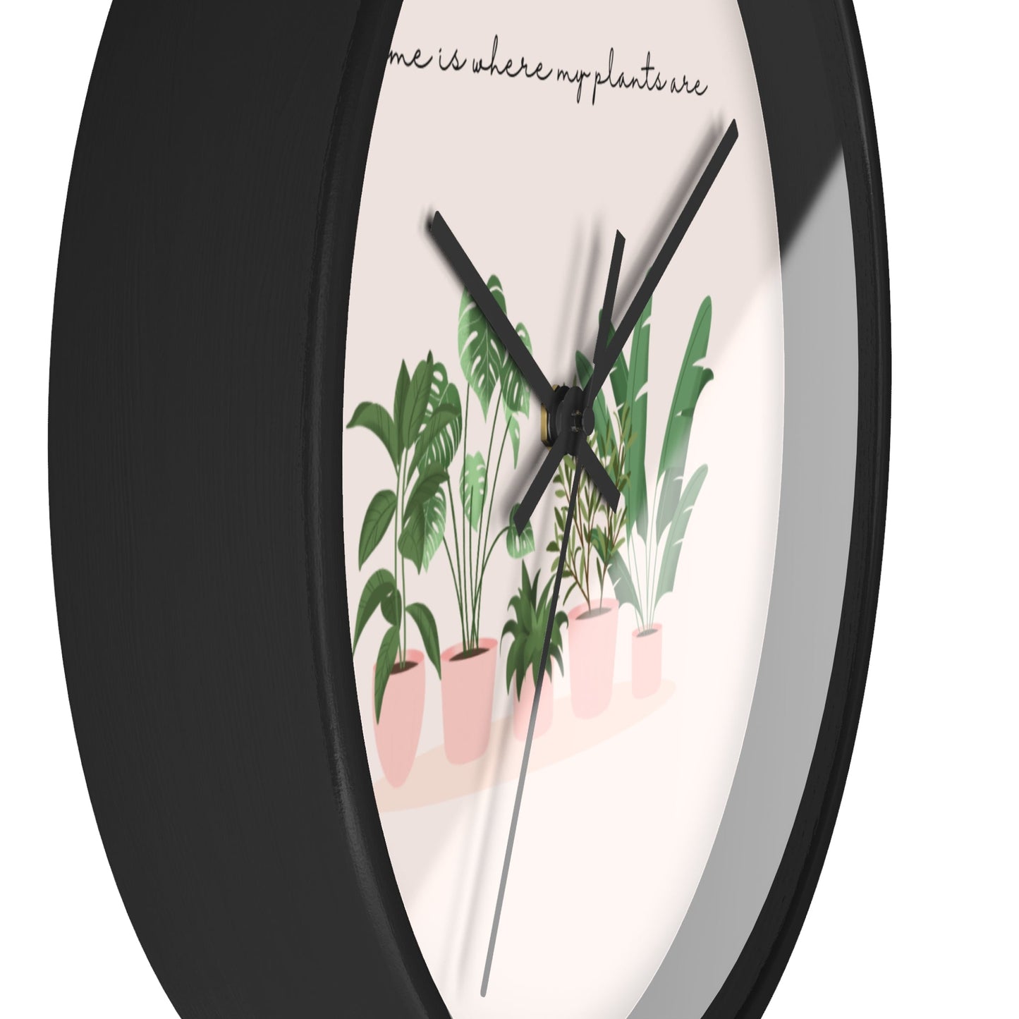 Wall Clock Home Is Where My Plants Are Tiny Zen Gardens - Tiny Zen Gardens