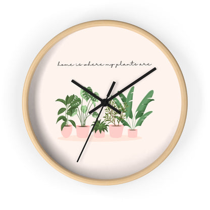 Wall Clock Home Is Where My Plants Are Tiny Zen Gardens - Tiny Zen Gardens