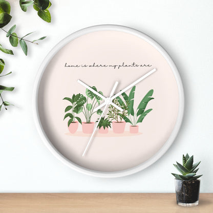 Wall Clock Home Is Where My Plants Are Tiny Zen Gardens - Tiny Zen Gardens