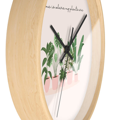 Wall Clock Home Is Where My Plants Are Tiny Zen Gardens - Tiny Zen Gardens