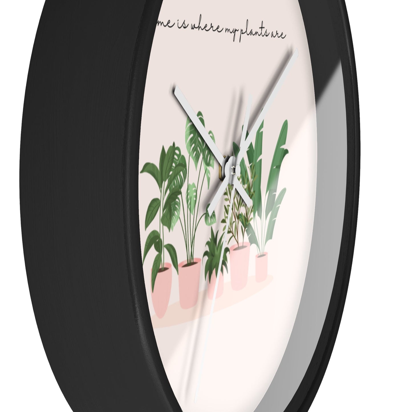 Wall Clock Home Is Where My Plants Are Tiny Zen Gardens - Tiny Zen Gardens