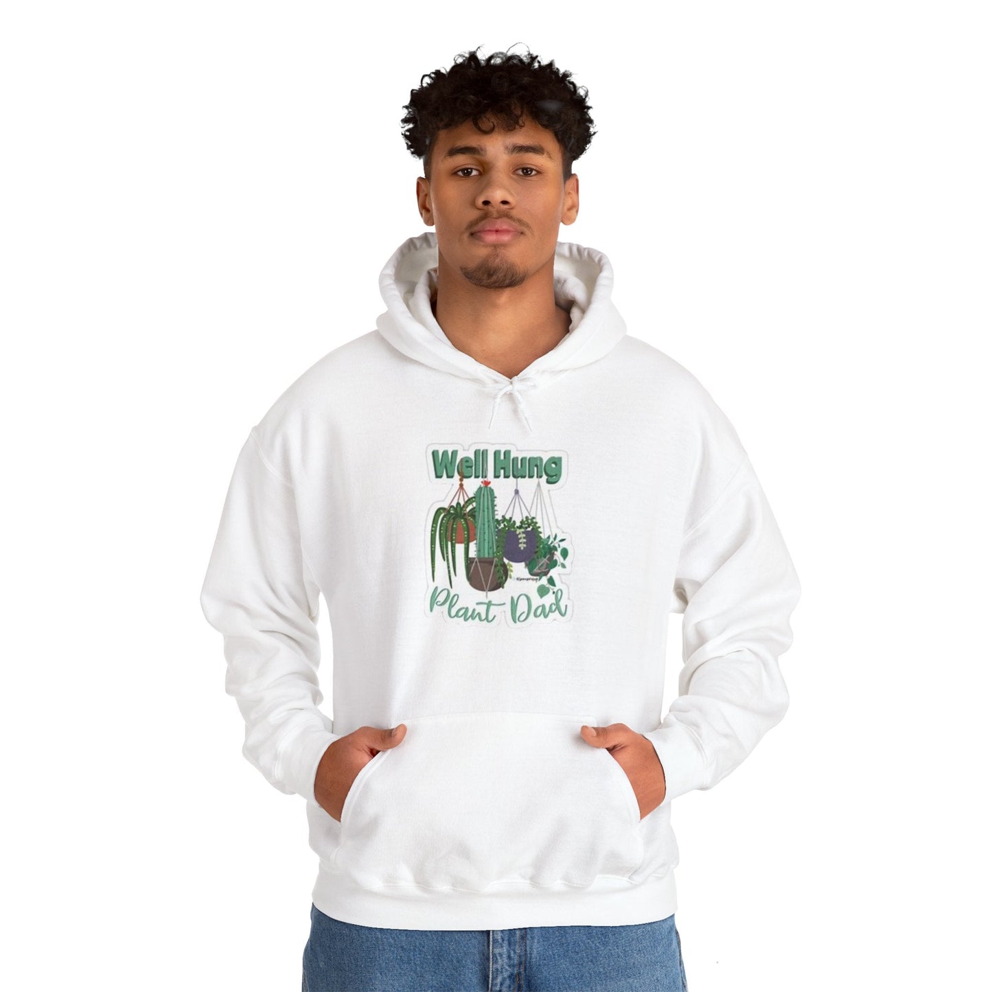 Well Hung Plant Dad Hooded Sweatshirt - Tiny Zen Gardens