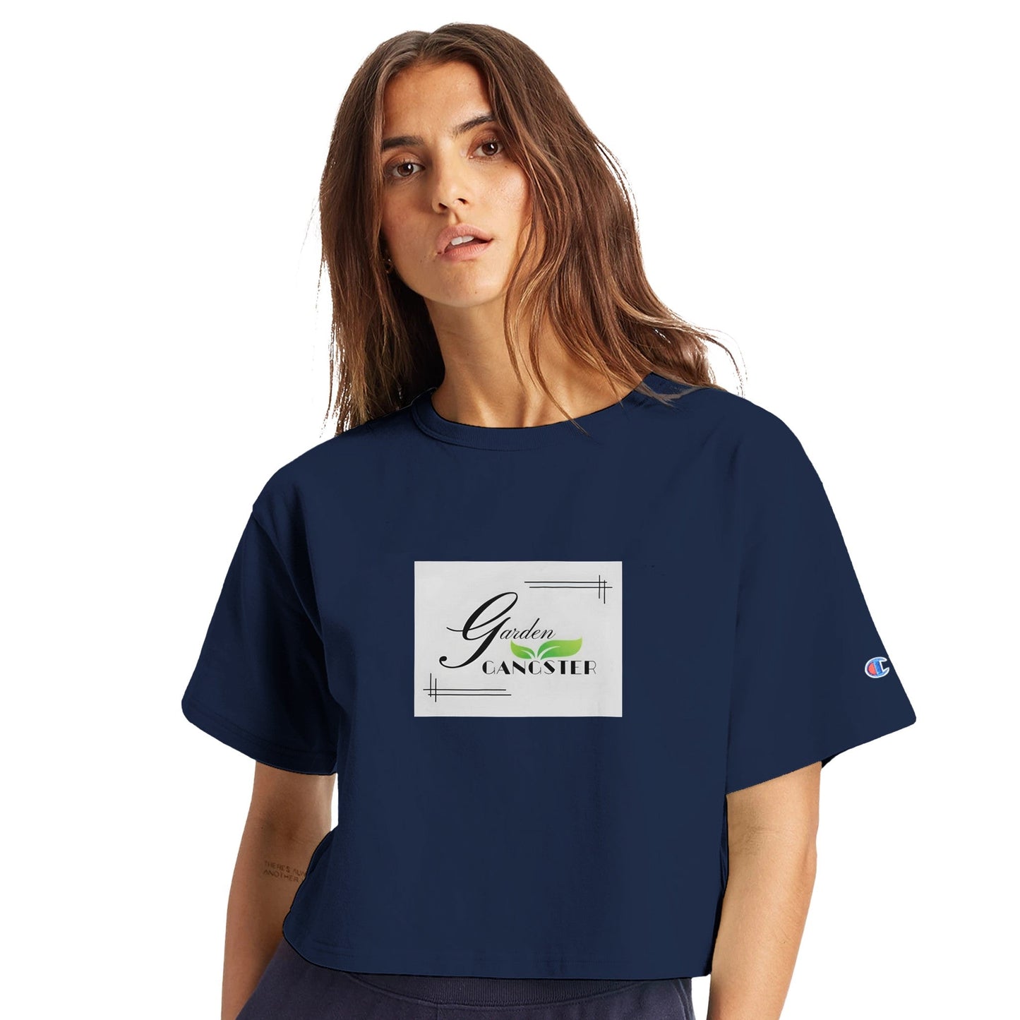 Women's Cropped Champion T - Shirt | Garden Gangster | Tiny Zen Gardens - Tiny Zen Gardens