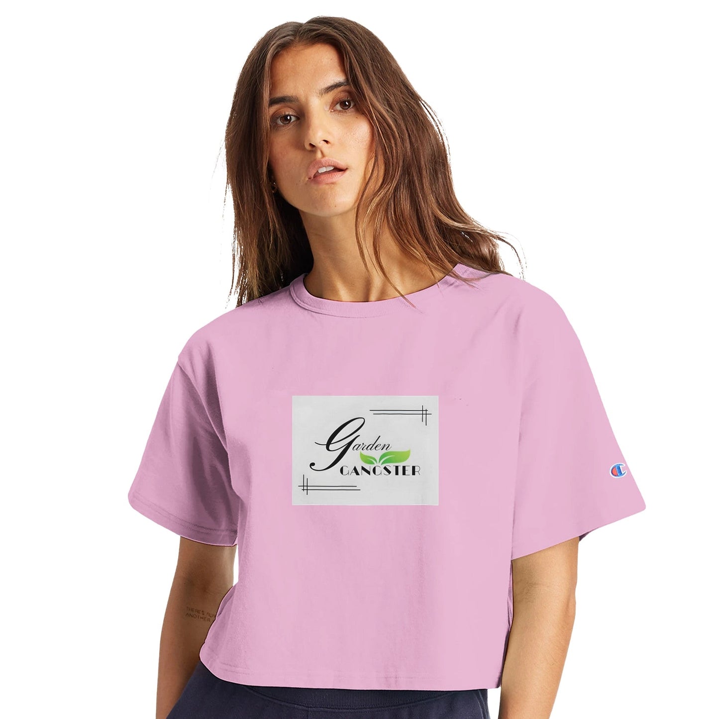 Women's Cropped Champion T - Shirt | Garden Gangster | Tiny Zen Gardens - Tiny Zen Gardens