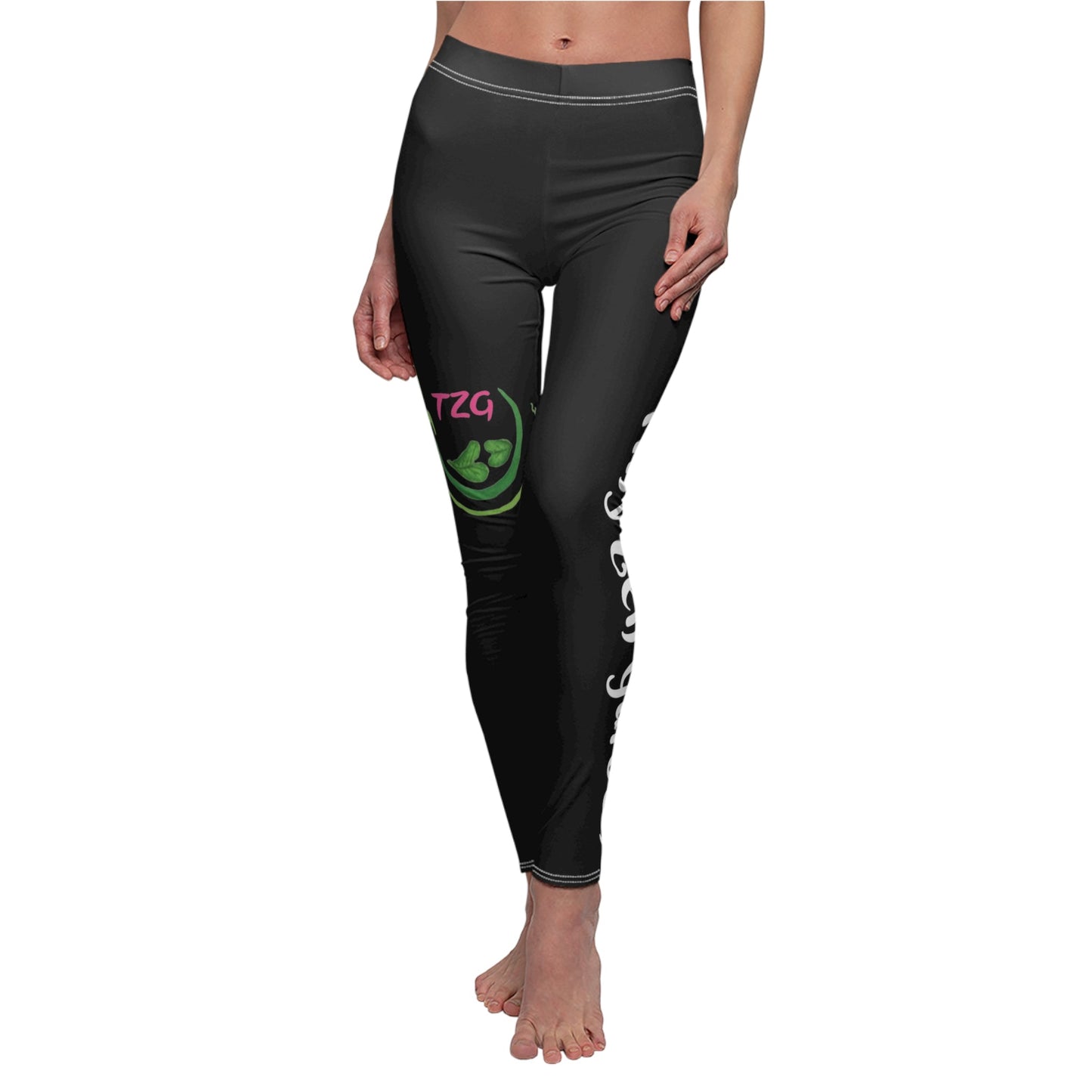 Women's Cut & Sew Casual Leggings - Tiny Zen Gardens