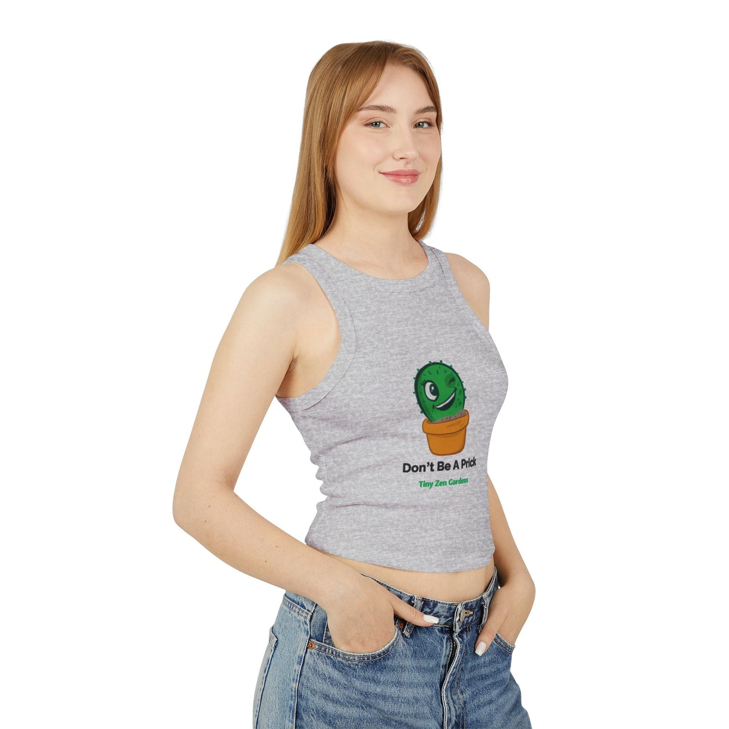 Women's Racer Tank Top | Don’t Be A Prick | Tiny Zen Gardens - Tiny Zen Gardens