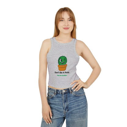 Women's Racer Tank Top | Don’t Be A Prick | Tiny Zen Gardens - Tiny Zen Gardens